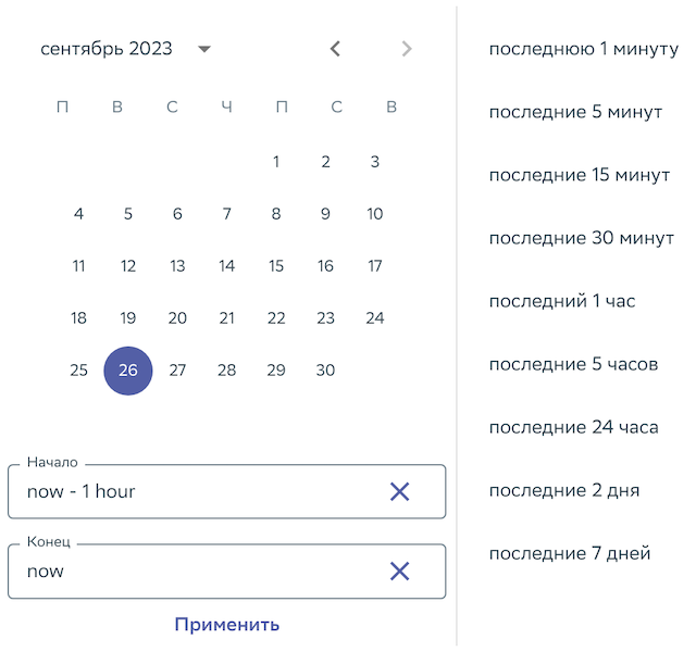 Окно Период