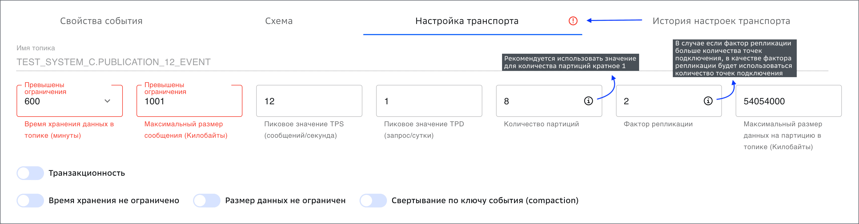 Domain Parameters