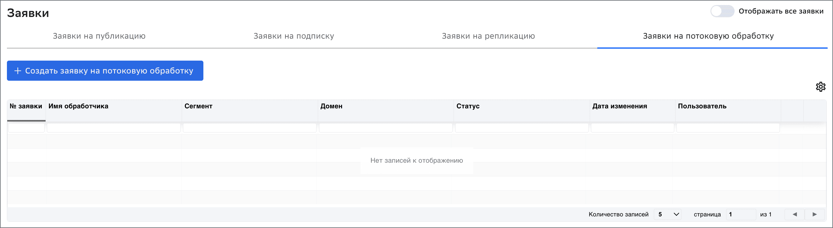Create Transformation Request
