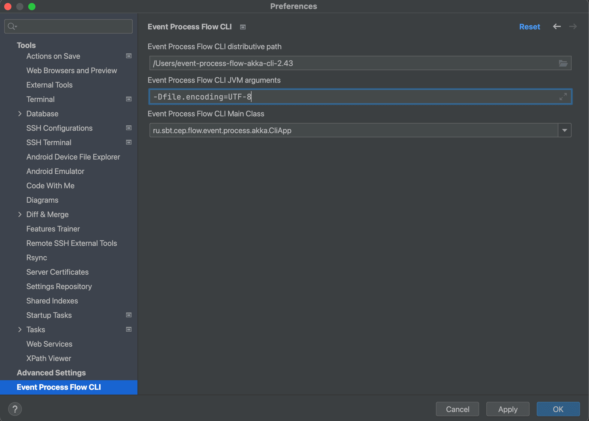 Event process cli