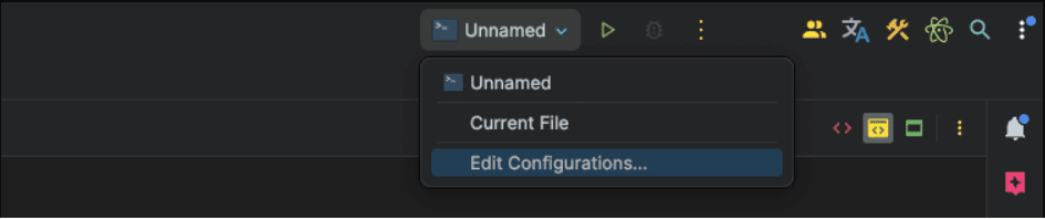 Edit configuration