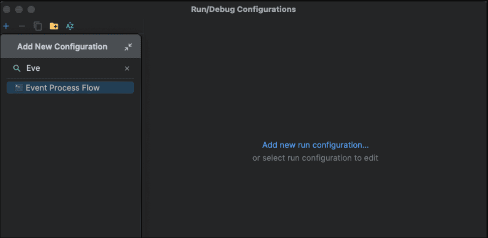 Edit configuration