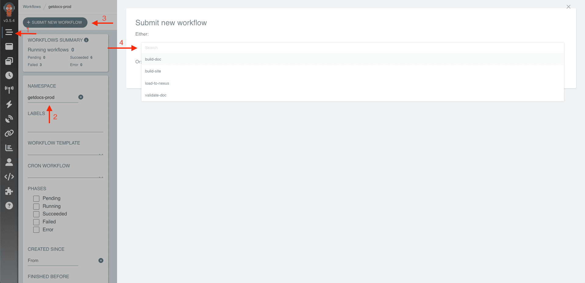 Создание нового workflow