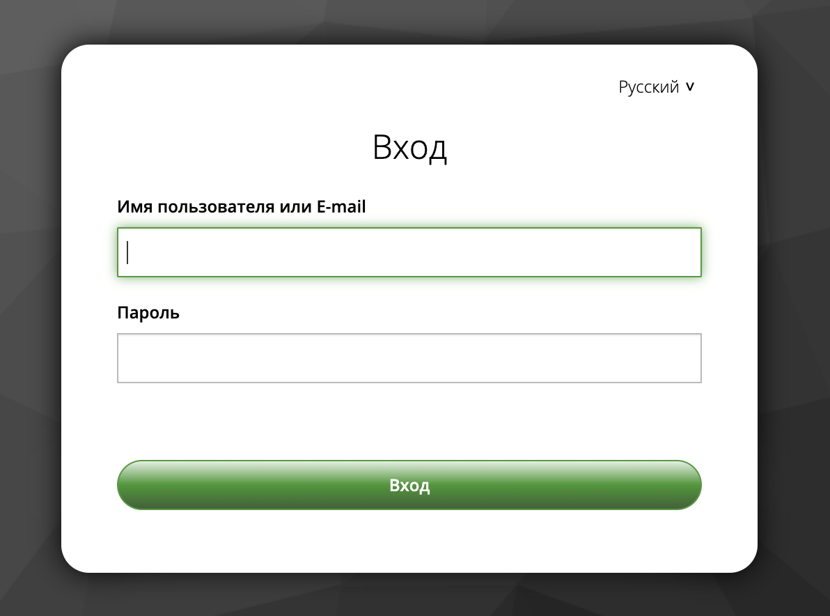 Форма логина