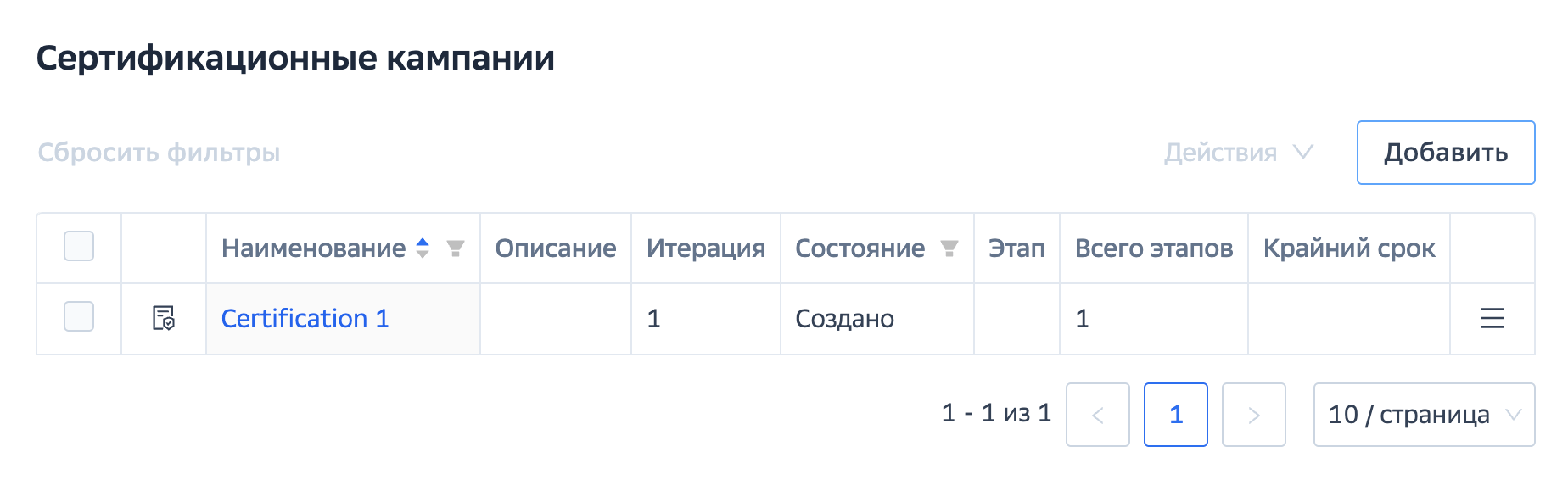 Экземпляры кампаний