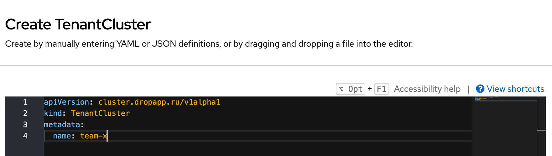 Create TenantCluster