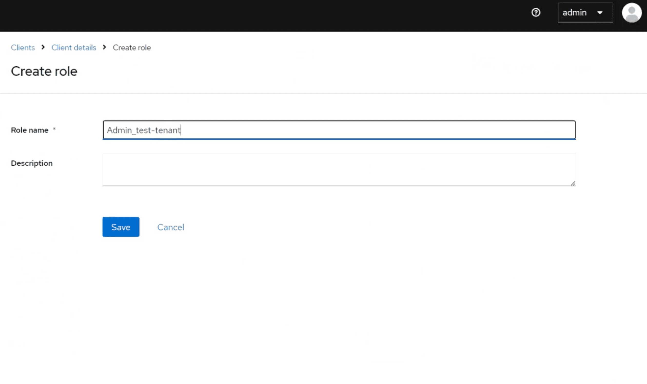 Создание роли