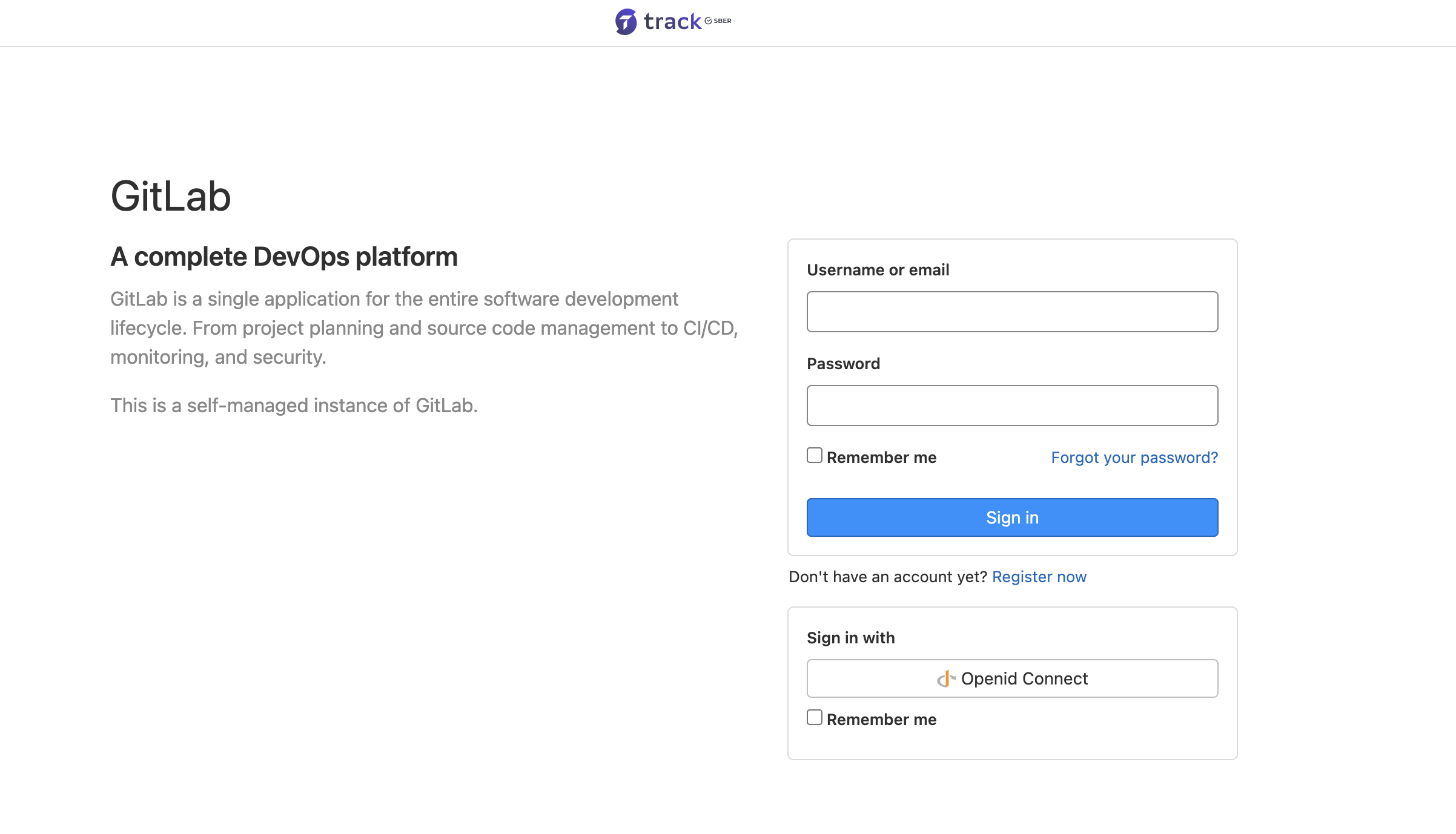 Страница авторизации