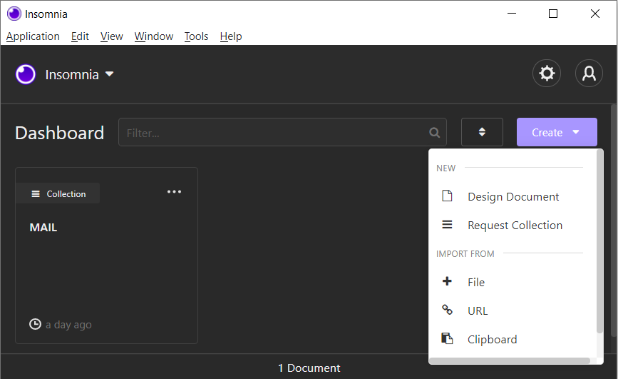 Создание коллекции запросов