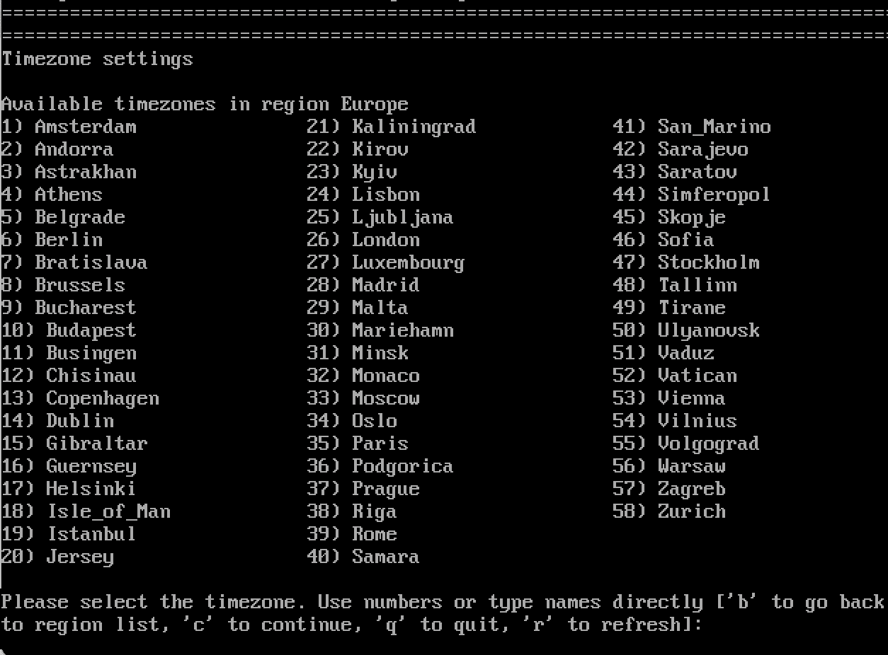 Меню выбора города