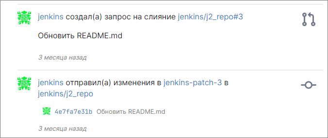 Отображение вкладки «Репозиторий» при наличии привилегий