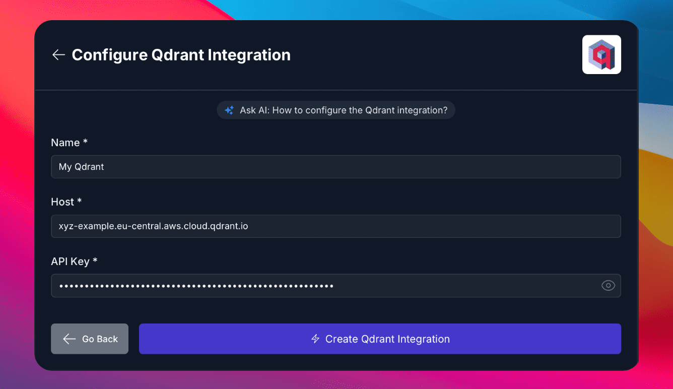 Подключение к Vectorize